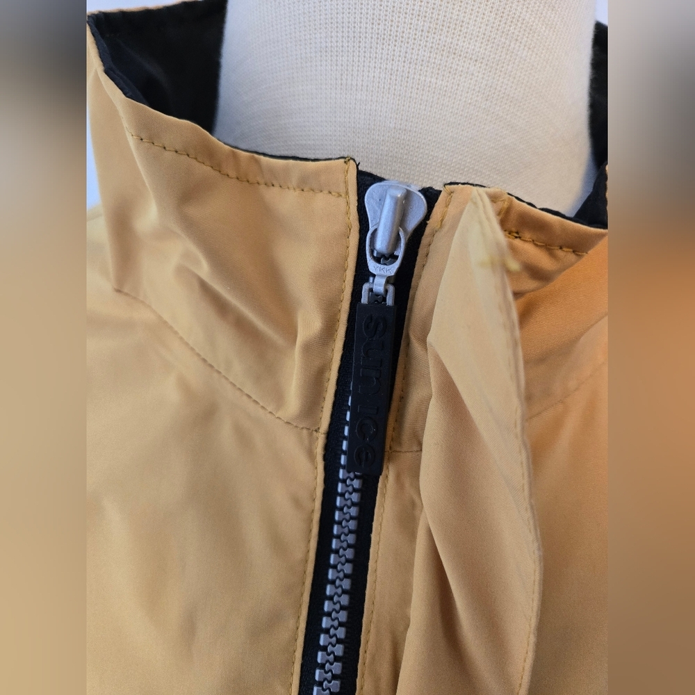 Vintage Sunice Mustard Pullover Windbreaker Jacket L‎ Oversized Golf 90s Korea - Picture 8 of 16